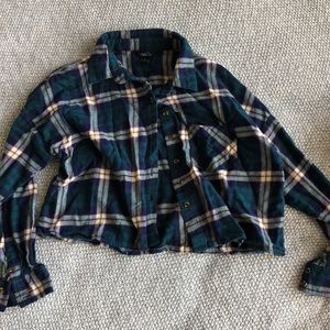 Flannel crop top